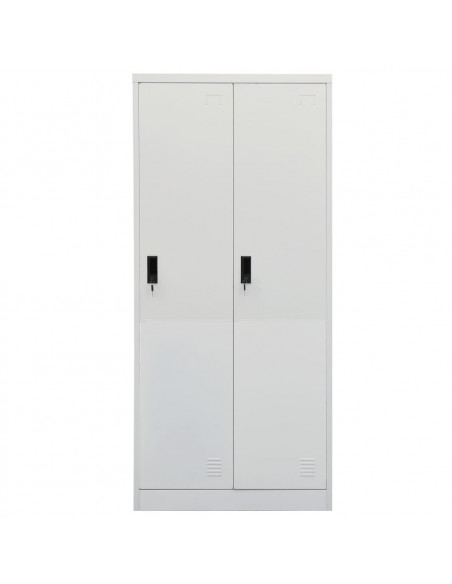Armadio Grigio Chiaro 80x50x180 cm in Acciaio