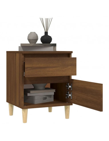 Comodini 2 pz Rovere Marrone 40x35x50 cm