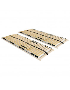 Reti a Doghe 2 pz 7 Zone con 28 Doghe in Legno 80x200 cm 2