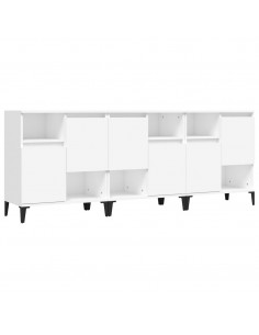 Credenze 3pz Bianche 60x35x70 cm in Legno Multistrato 2