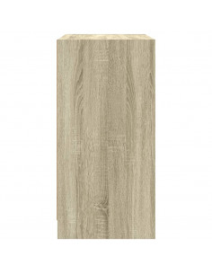 Mobile con Ante in Vetro Rovere Sonoma 68x37x75,5 cm 2