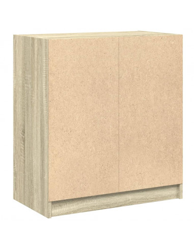 Mobile con Ante in Vetro Rovere Sonoma 68x37x75,5 cm