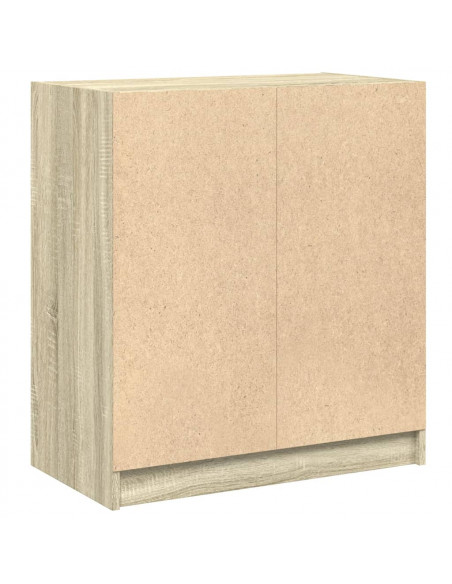 Mobile con Ante in Vetro Rovere Sonoma 68x37x75,5 cm