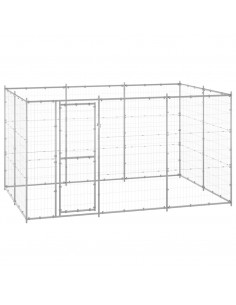 Gabbia per Cani da Esterno in Acciaio Zincato 7,26 m² 2