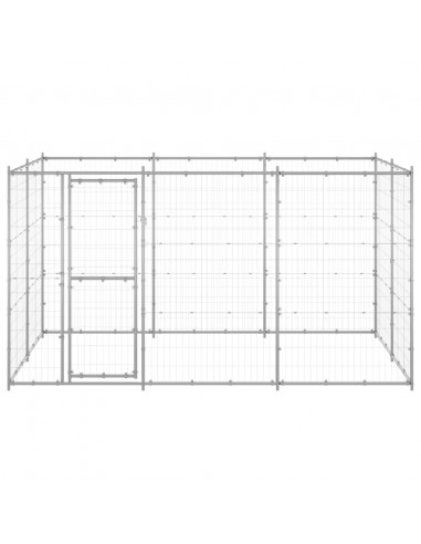 Gabbia per Cani da Esterno in Acciaio Zincato 7,26 m²