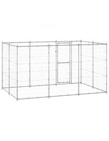 Gabbia per Cani da Esterno in Acciaio Zincato 7,26 m²
