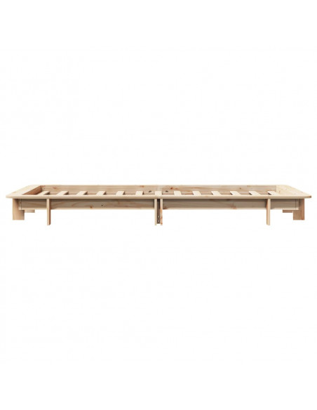 Letto senza Materasso 75x190 cm in Legno Massello Pino