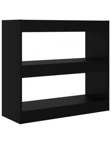 Libreria/Divisorio Nero 80x30x72 cm