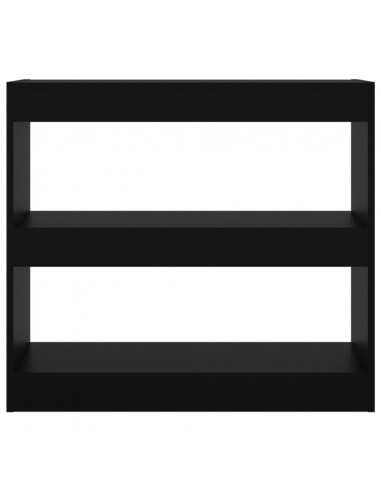 Libreria/Divisorio Nero 80x30x72 cm