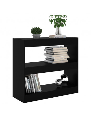 Libreria/Divisorio Nero 80x30x72 cm