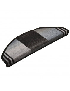 Tappetini Autoadesivi per Scale 15 pz Nero e Grigio 65x21x4 cm 2