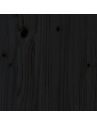 Letto Soppalco con Scala Bambini Nero 80x200cm Massello Pino