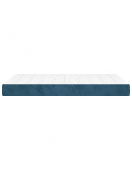 Materasso a Molle Blu Scuro 120x220x20 cm in Velluto