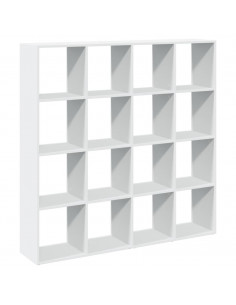 Libreria Bianca 137,5x29x137,5 cm in Legno Multistrato 2