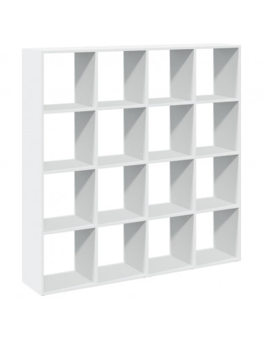 Libreria Bianca 137,5x29x137,5 cm in Legno Multistrato