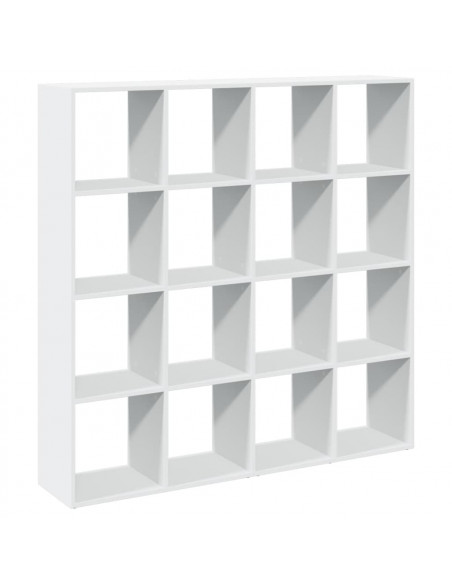 Libreria Bianca 137,5x29x137,5 cm in Legno Multistrato