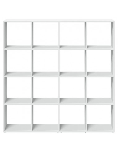 Libreria Bianca 137,5x29x137,5 cm in Legno Multistrato