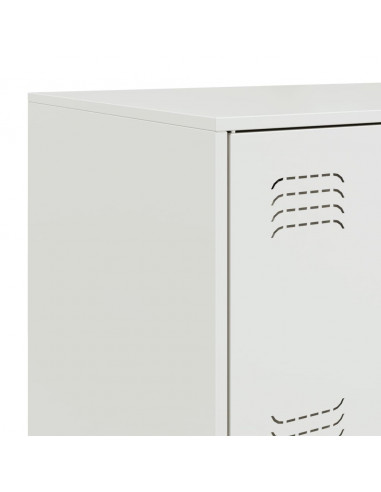 Credenza Bianca 67x39x107 cm in Acciaio