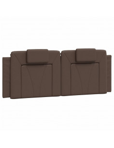 Cuscino Testiera Marrone 140 cm in Similpelle 2