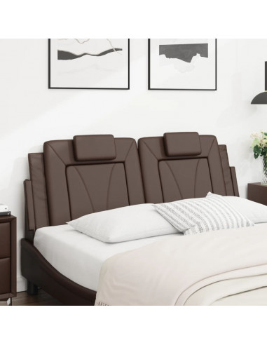 Cuscino Testiera Marrone 140 cm in Similpelle