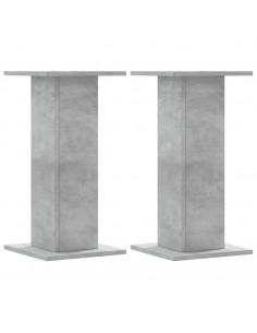 Supporti per Piante 2 pz Grigio Cemento 30x30x60 cm Truciolato 2