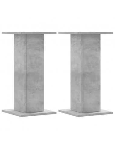 Supporti per Piante 2 pz Grigio Cemento 30x30x60 cm Truciolato