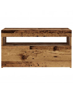 Mobile Porta TV con LED Legno Antico 75x35x40 cm Multistrato 2