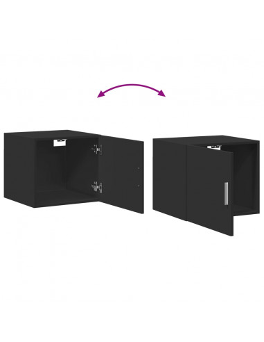 Mobile Sottile Nero 45x42,5x225 cm in Truciolato