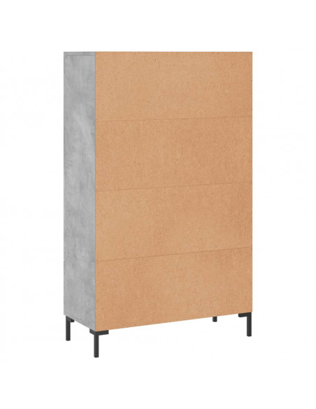 Credenza Grigio Cemento 69,5x31x115 cm in Legno Multistrato
