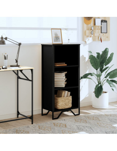 Libreria Nera 50x31x106 cm in Legno Multistrato