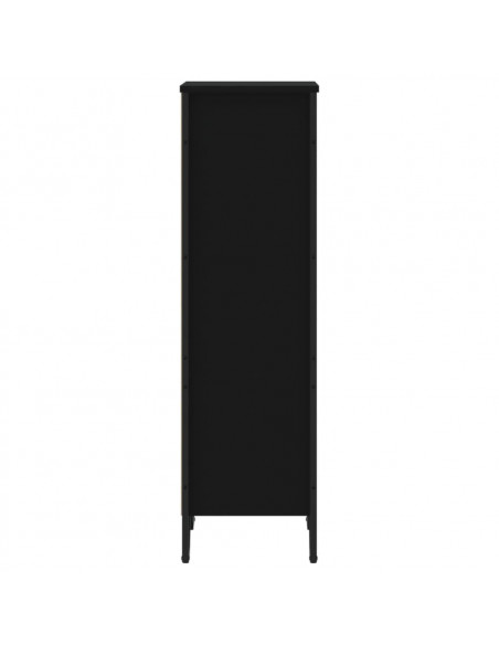 Libreria Nera 50x31x106 cm in Legno Multistrato