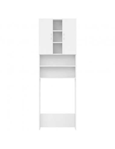 Mobile per Lavatrice Bianco 64x25,5x190 cm