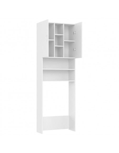 Mobile per Lavatrice Bianco 64x25,5x190 cm