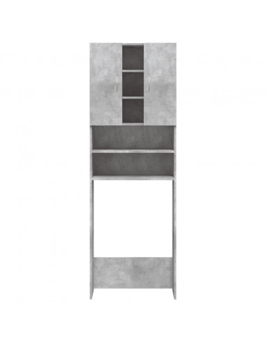 Mobile per Lavatrice Grigio Cemento 64x25,5x190 cm