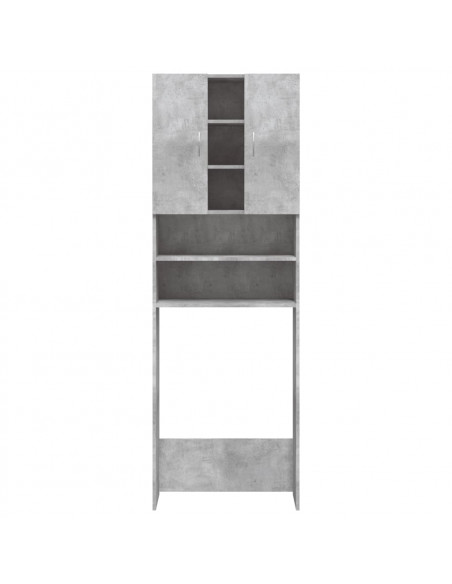 Mobile per Lavatrice Grigio Cemento 64x25,5x190 cm