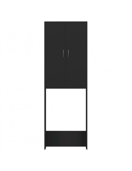 Mobile per Lavatrice Nero 64x25,5x190 cm