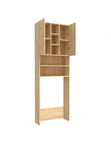 Mobile per Lavatrice Rovere Sonoma 64x25,5x190 cm