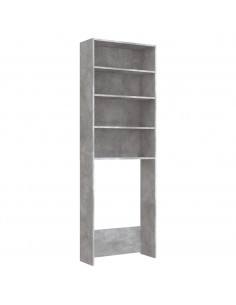 Mobile per Lavatrice Grigio Cemento 64x24x190 cm 2