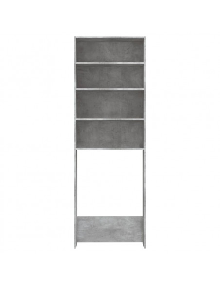 Mobile per Lavatrice Grigio Cemento 64x24x190 cm