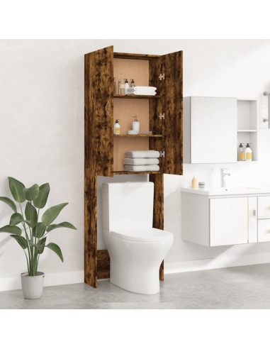 Mobile per Lavatrice Rovere Fumo 64x25,5x190 cm