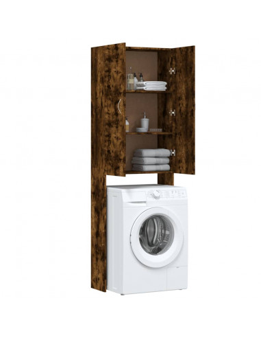 Mobile per Lavatrice Rovere Fumo 64x25,5x190 cm