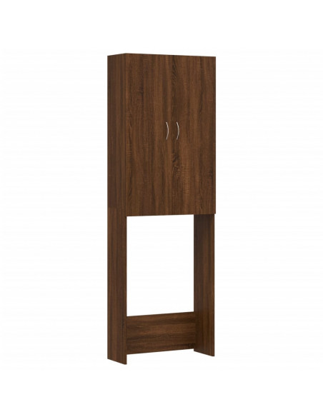 Mobile per Lavatrice Rovere Marrone 64x25,5x190 cm