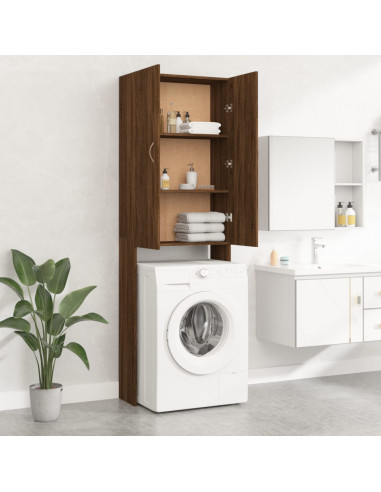 Mobile per Lavatrice Rovere Marrone 64x25,5x190 cm