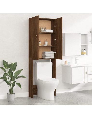 Mobile per Lavatrice Rovere Marrone 64x25,5x190 cm