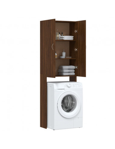Mobile per Lavatrice Rovere Marrone 64x25,5x190 cm