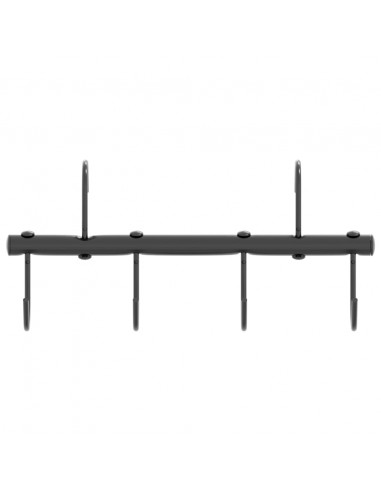 Supporto Briglie con 6 Ganci Girevoli Nero in Acciaio