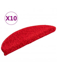 Tappetini per Scale 10 pz 56x17x3 cm Rossi 2