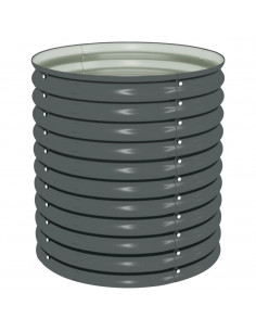 Letto Rialzato Giardino 80x80x81 cm in Acciaio Zincato Grigio 2