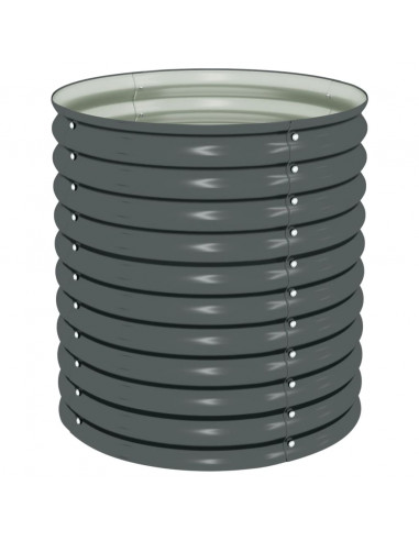 Letto Rialzato Giardino 80x80x81 cm in Acciaio Zincato Grigio