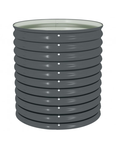 Letto Rialzato Giardino 80x80x81 cm in Acciaio Zincato Grigio